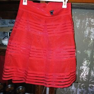 Torrid Red A-Line Mini Skirt with Cut Out
